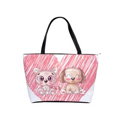 Dog Cat Animal Pet Heart Love Classic Shoulder Handbag by Sarkoni