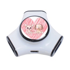 Dog Cat Animal Pet Heart Love 3-port Usb Hub