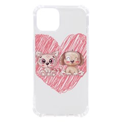 Dog Cat Animal Pet Heart Love Iphone 13 Tpu Uv Print Case by Sarkoni