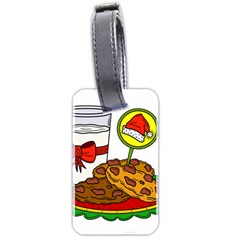 Milk Cookies Christmas Holidays Luggage Tag (two Sides)