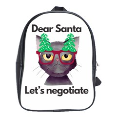 Cute Cat Glasses Christmas Tree School Bag (xl)