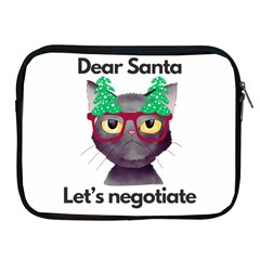 Cute Cat Glasses Christmas Tree Apple Ipad 2/3/4 Zipper Cases