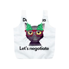 Cute Cat Glasses Christmas Tree Full Print Recycle Bag (s)