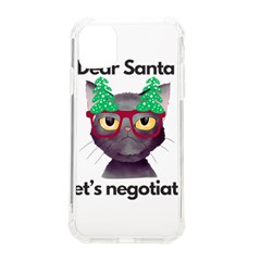 Cute Cat Glasses Christmas Tree Iphone 11 Tpu Uv Print Case by Sarkoni