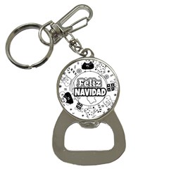 Christmas Santa Snow Happy Joy Bottle Opener Key Chain