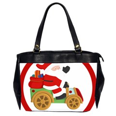 Christmas Santa Claus Oversize Office Handbag (2 Sides)