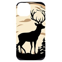 Deer Wildlife Iphone 14 Black Uv Print Case by Sarkoni