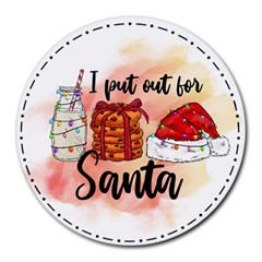 Santa Cookies Christmas Round Mousepad by Sarkoni