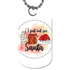 Santa Cookies Christmas Dog Tag (one Side) by Sarkoni