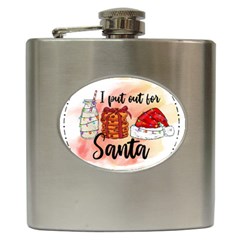 Santa Cookies Christmas Hip Flask (6 Oz)