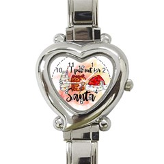 Santa Cookies Christmas Heart Italian Charm Watch