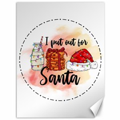 Santa Cookies Christmas Canvas 36  X 48 