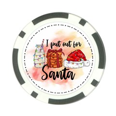 Santa Cookies Christmas Poker Chip Card Guard