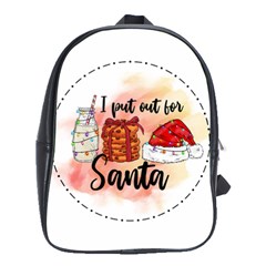 Santa Cookies Christmas School Bag (large)