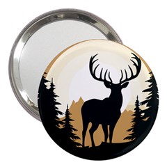 Deer Wildlife Nature 3  Handbag Mirrors