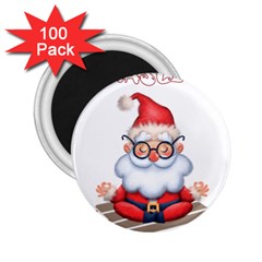 Santa Glasses Yoga Chill Vibe 2.25  Magnets (100 pack) 