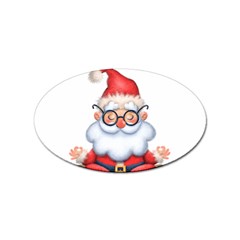 Santa Glasses Yoga Chill Vibe Sticker (Oval)