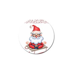 Santa Glasses Yoga Chill Vibe Golf Ball Marker by Sarkoni