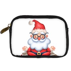 Santa Glasses Yoga Chill Vibe Digital Camera Leather Case