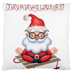 Santa Glasses Yoga Chill Vibe Large Cushion Case (one Side) by Sarkoni