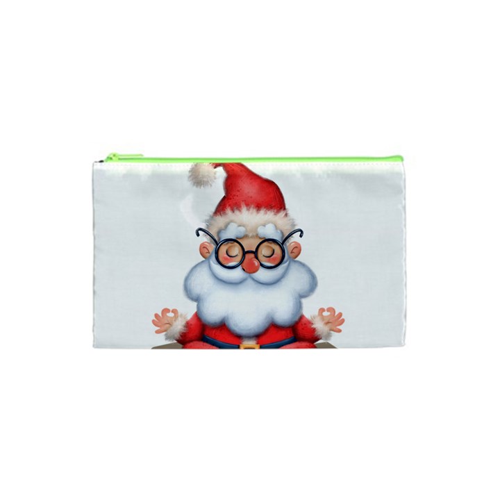 Santa Glasses Yoga Chill Vibe Cosmetic Bag (XS)