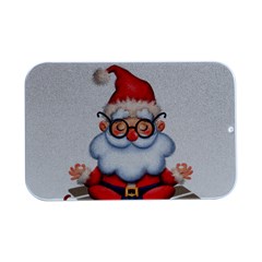 Santa Glasses Yoga Chill Vibe Open Lid Metal Box (Silver)  