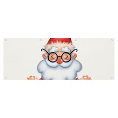 Santa Glasses Yoga Chill Vibe Banner And Sign 8  X 3  by Sarkoni