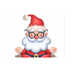 Santa Glasses Yoga Chill Vibe Premium Plush Fleece Blanket (Mini)