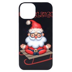 Santa Glasses Yoga Chill Vibe iPhone 14 Black UV Print Case