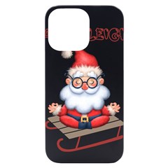 Santa Glasses Yoga Chill Vibe iPhone 14 Pro Max Black UV Print Case