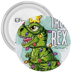 Dinosaur T-rex Dino Tyrannasaurus 3  Buttons