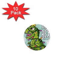 Dinosaur T-rex Dino Tyrannasaurus 1  Mini Buttons (10 pack) 