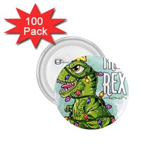 Dinosaur T-rex Dino Tyrannasaurus 1.75  Buttons (100 pack) 