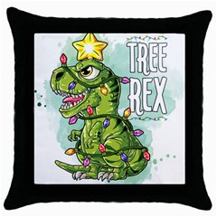 Dinosaur T-rex Dino Tyrannasaurus Throw Pillow Case (Black)