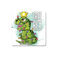 Dinosaur T-rex Dino Tyrannasaurus Square Magnet