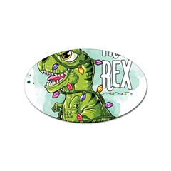 Dinosaur T-rex Dino Tyrannasaurus Sticker Oval (100 pack)