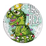 Dinosaur T-rex Dino Tyrannasaurus Ornament (Round Filigree) Front