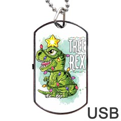 Dinosaur T-rex Dino Tyrannasaurus Dog Tag USB Flash (One Side)