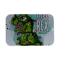 Dinosaur T-rex Dino Tyrannasaurus Open Lid Metal Box (Silver)  