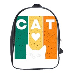 Cat Kitten Pet Animal Feline Cat School Bag (xl)