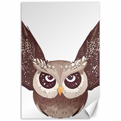 Owl Bird Feathers Canvas 24  X 36  by Sarkoni