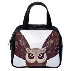 Owl Bird Feathers Classic Handbag (one Side)