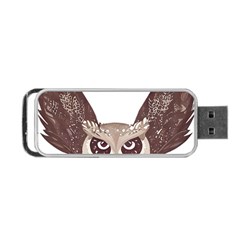 Owl Bird Feathers Portable Usb Flash (two Sides)