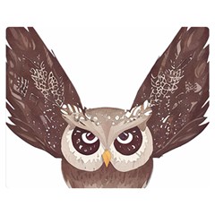 Owl Bird Feathers Two Sides Premium Plush Fleece Blanket (medium)