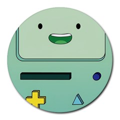 Adventure Time Bmo Beemo Green Round Mousepad by Bedest