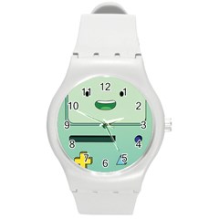 Adventure Time Bmo Beemo Green Round Plastic Sport Watch (m)