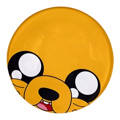 Adventure Time Cartoon Face Funny Happy Toon Round Glass Fridge Magnet (4 pack)