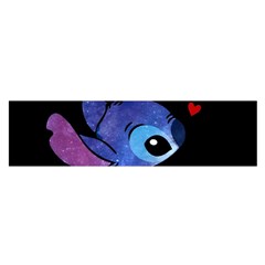 Stitch Love Cartoon Cute Space Oblong Satin Scarf (16  X 60 ) by Bedest