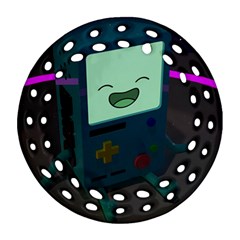 Bmo In Space  Adventure Time Beemo Cute Gameboy Ornament (round Filigree)
