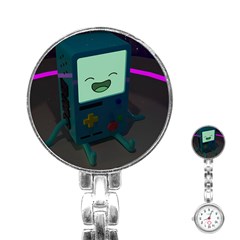 Bmo In Space  Adventure Time Beemo Cute Gameboy Stainless Steel Nurses Watch by Bedest